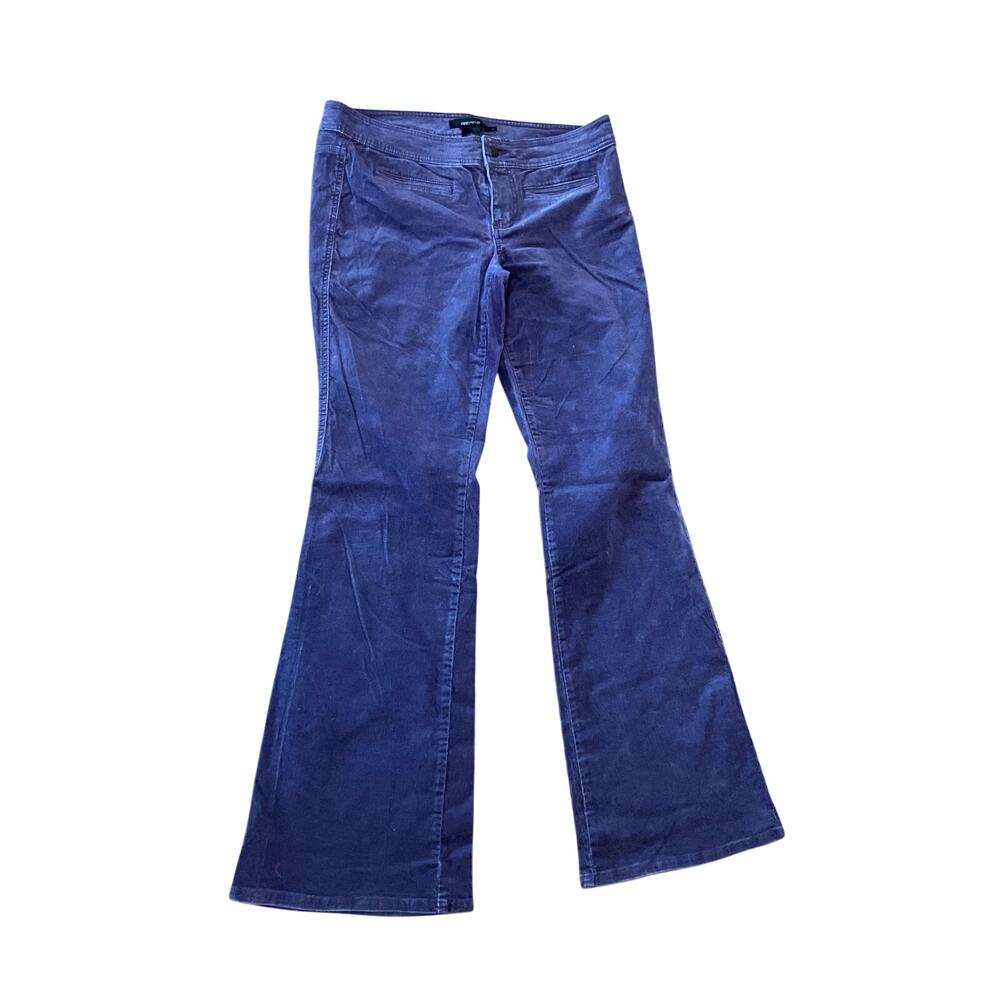 Arden B Corduroy Pants Flare Leg Mid Rise Stretch Purple Womens Size 12 NEW